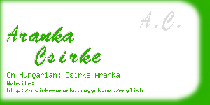 aranka csirke business card
